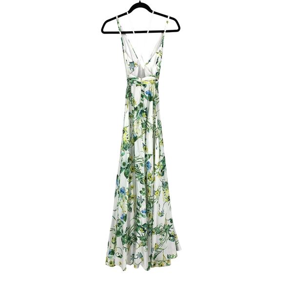 Ieena For Mac Duggal Gown Womens Size 4 V-Neck Floral A-Line Dress - Picture 4 of 9